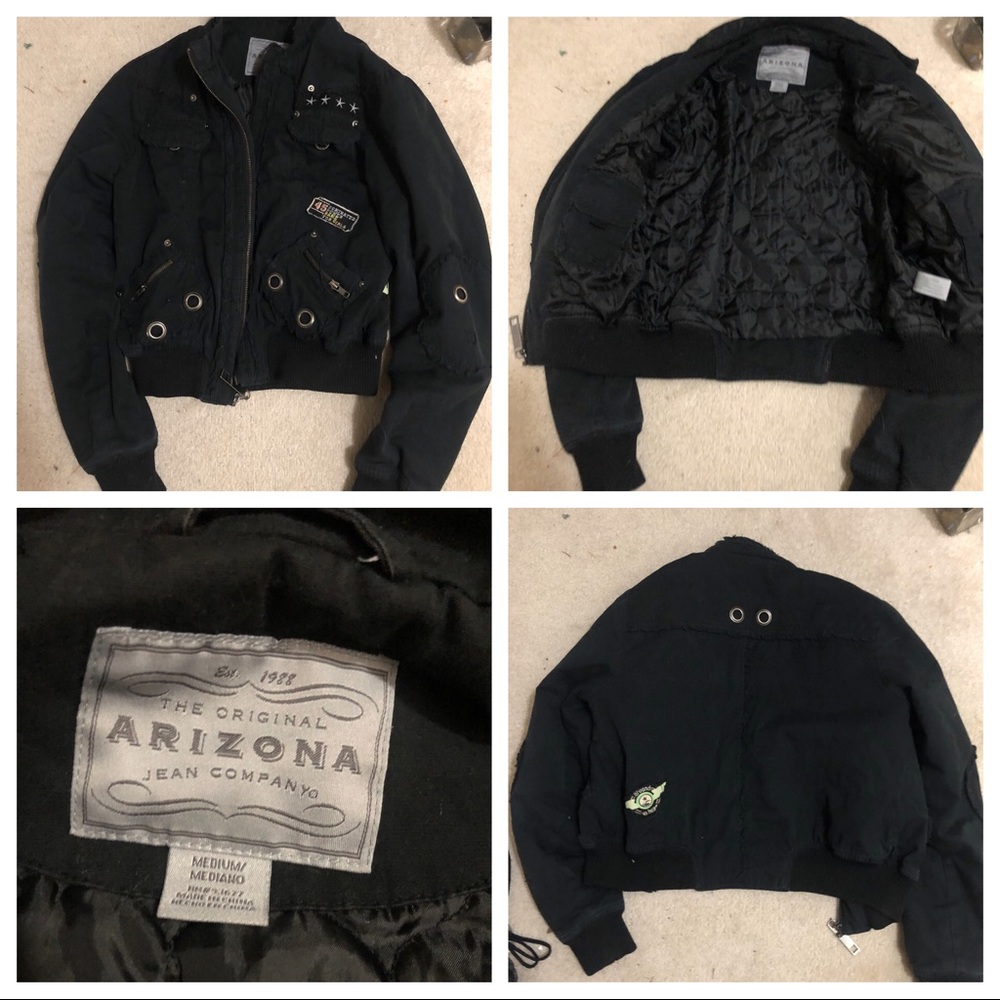 Arizona black bomber jacket medium